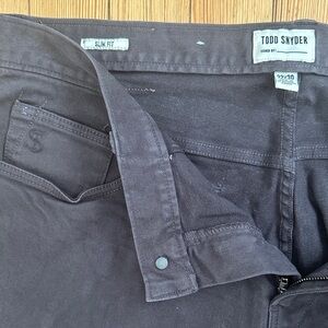 Todd Snyder Charcoal Slim Fit Trousers